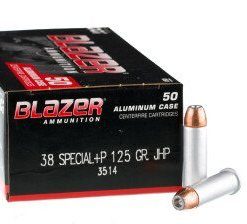 Blazer .38 Spl +P 125gr JHP (50rds & 1000rds)