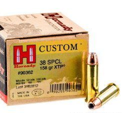 Hornady Custom .38 Spl 158gr JHP 250rd