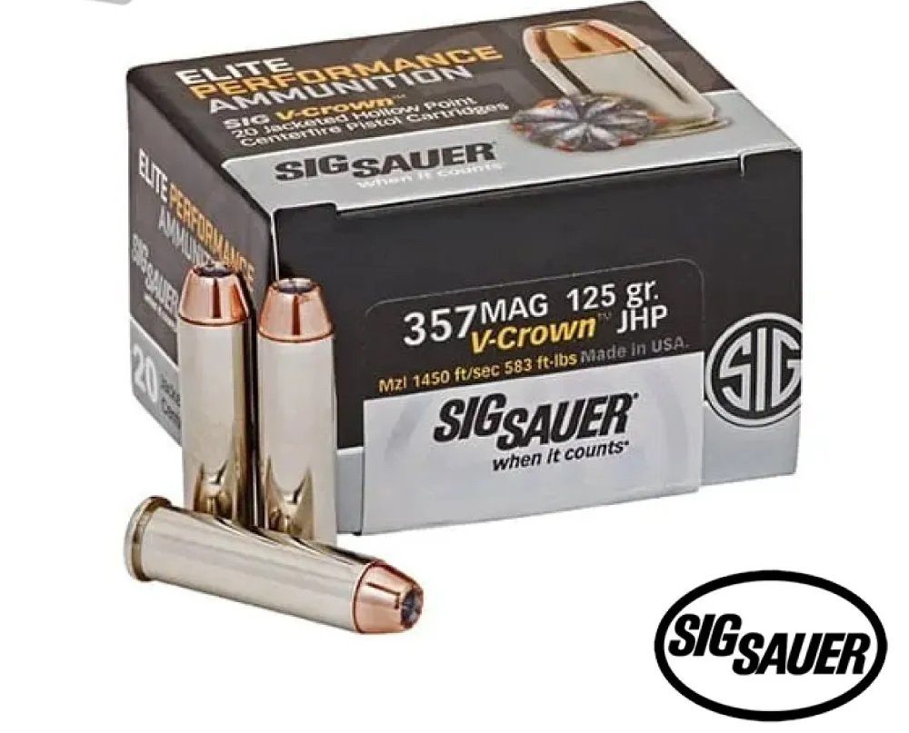 Sig Sauer Elite V-Crown .357 Mag 125gr. JHP (20rds & 200rds)