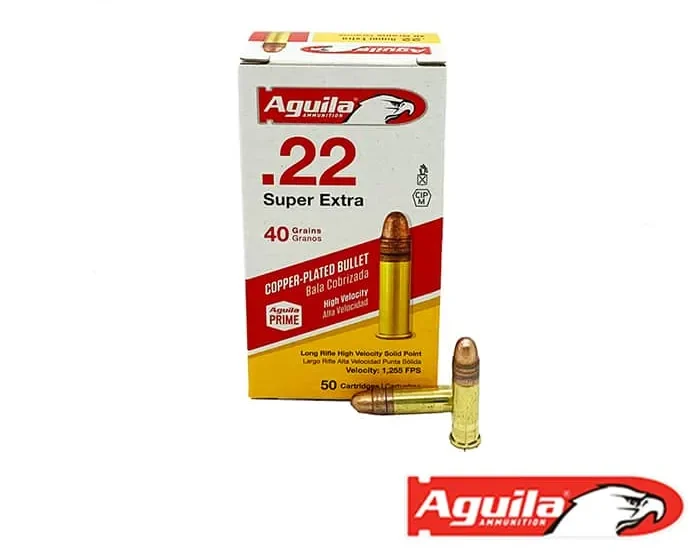 Aguila Super Extra .22LR 40gr. Copper Plated Solid Point 2000rds