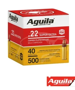 Aguila Super Extra .22LR 40gr. Copper Plated Solid Point (500rds & 2000rds)
