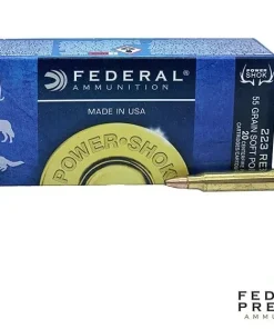 Federal Power-Shok .223 Rem 55gr. JSP (20rds & 200rds)