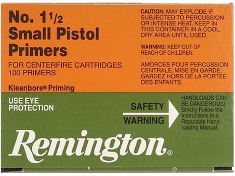 Remington Small Pistol Primers #1-1/2 Box of 1000