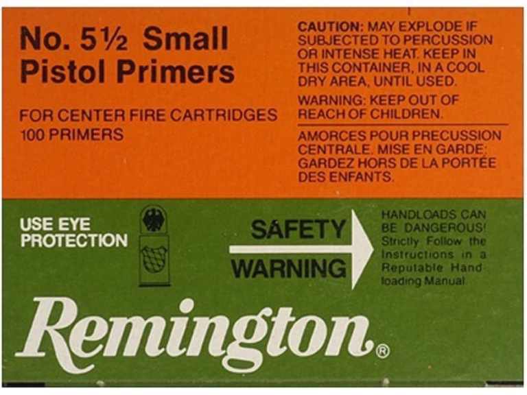 Remington Small Pistol Primers #5-1/2 Box of 1000