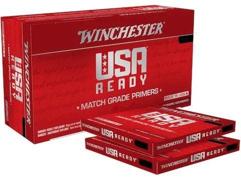 Winchester USA Ready Small Pistol Match Primers Box of 1000