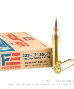 500 Rounds of .223 Ammo by Hornady Frontier - 55gr HP Match