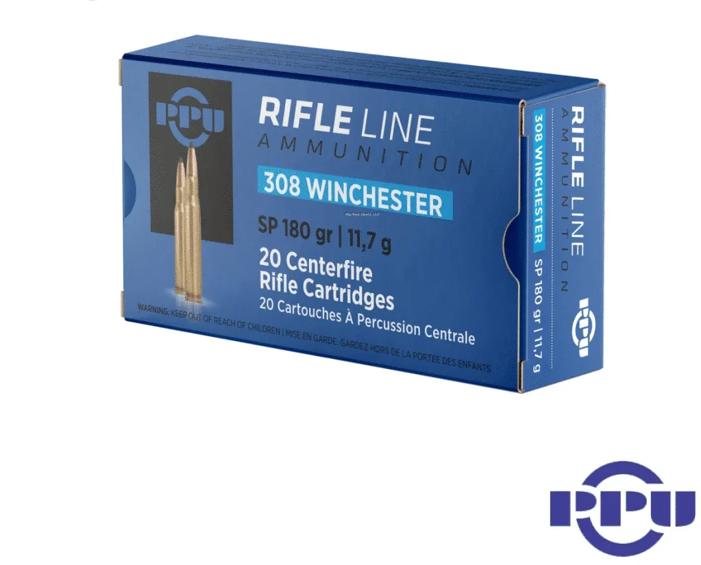 PPU .308 WIN 180gr. SP (20rds & 200rds)