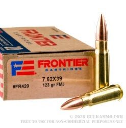 Hornady Frontier7.62x39 123gr FMJ 20rds
