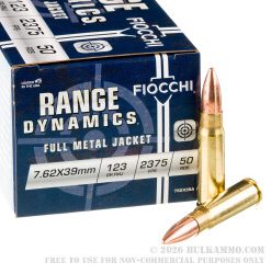 Fiocchi  7.62x39 123gr FMJ 500rds