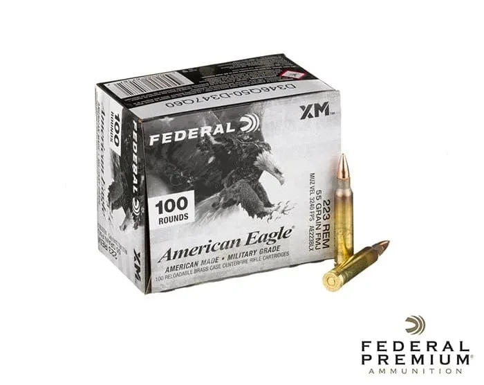 Federal American Eagle .223 Rem 55gr. FMJ-BT 100rds