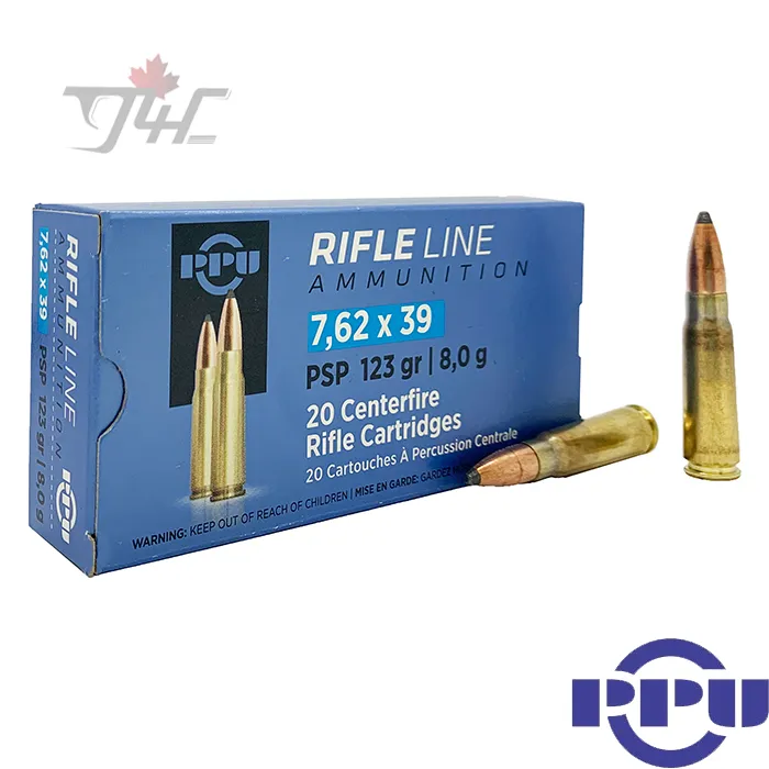 PPU 7.62×39 123gr. PSP (20rds & 1000rds)