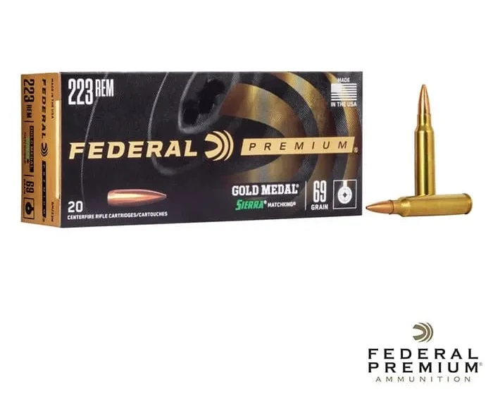 Federal Gold Medal .223 Rem 69gr. BTHP (20rds & 200rds)