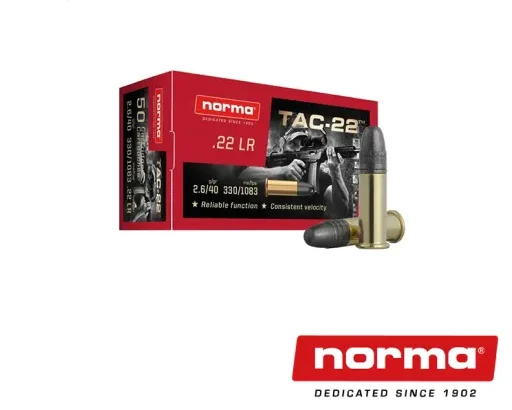 Norma Tac-22 .22LR 40gr. LRN 5000rds