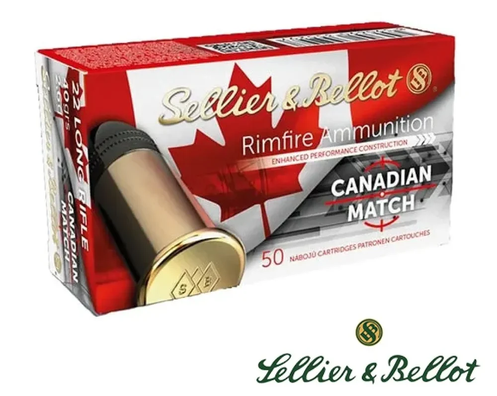 Sellier & Bellot Canadian Match Standard .22LR 40gr. LRN (50rds & 5000rds)