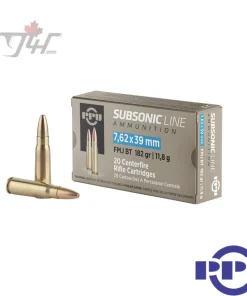 PPU Subsonic 7.62x39mm 182gr. FMJ (20rds & 500rds)