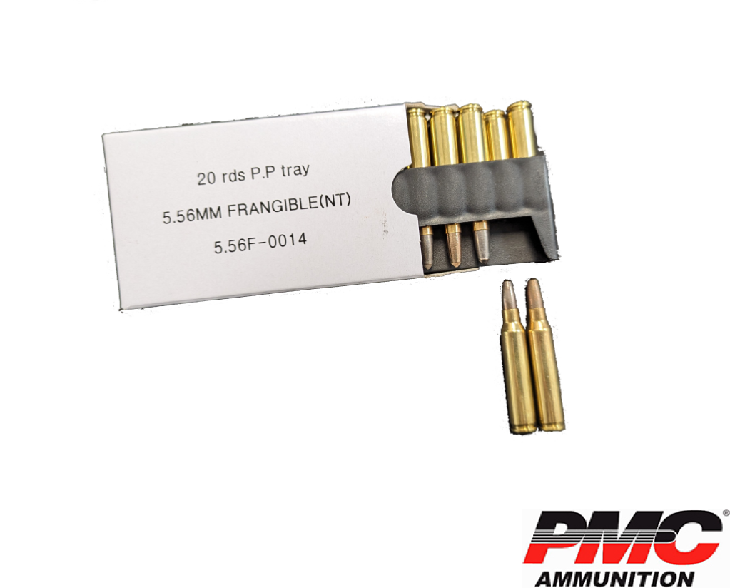 PMC 5.56 NATO 45gr. Frangible (20rds, 200rds & 800rds)