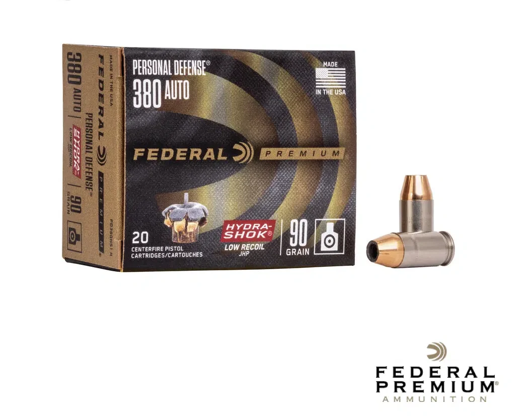 Federal Premium Hydra-Shok .380 AUTO 90GR JHP 20rds