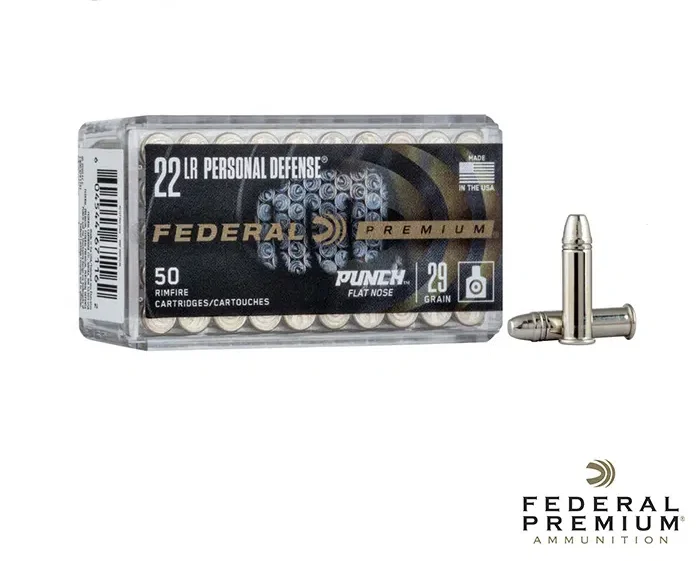 Federal Premium Punch .22LR 29gr. NPFN (50rds & 500rds)