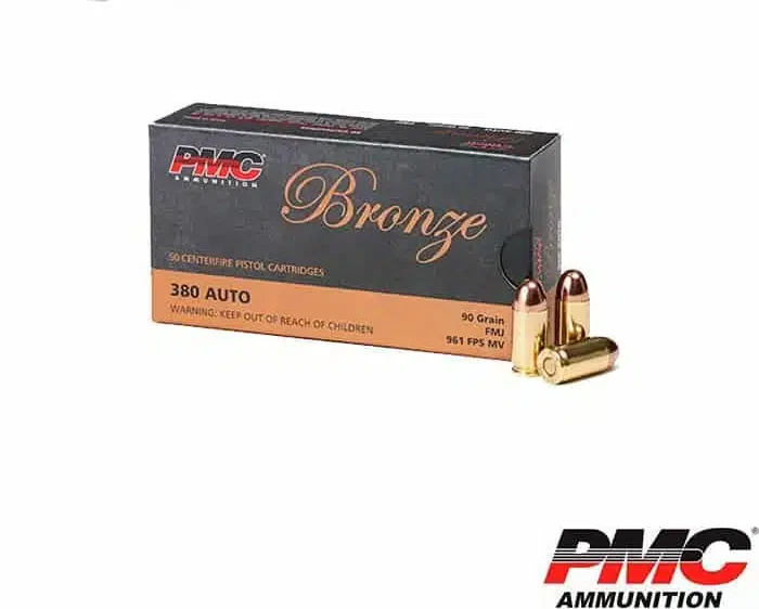 PMC Bronze .380 ACP 90gr. FMJ 50rds