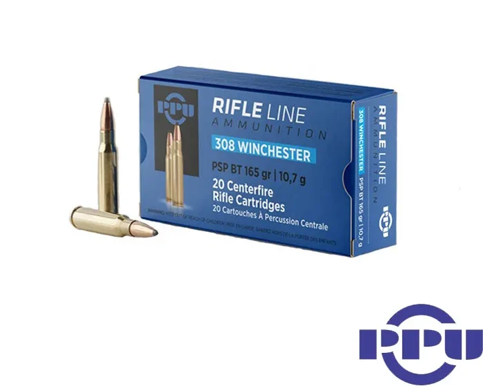 PPU .308 WIN 165gr. PSPBT (20rds & 200rds)