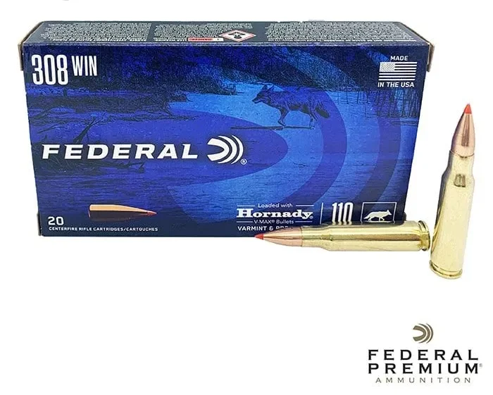 Federal Varmint & Predator .308 Win 110gr. V-Max 20rds