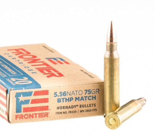 5.56x45 Ammo by Hornady Frontier - 75gr HPBT Match 500rds