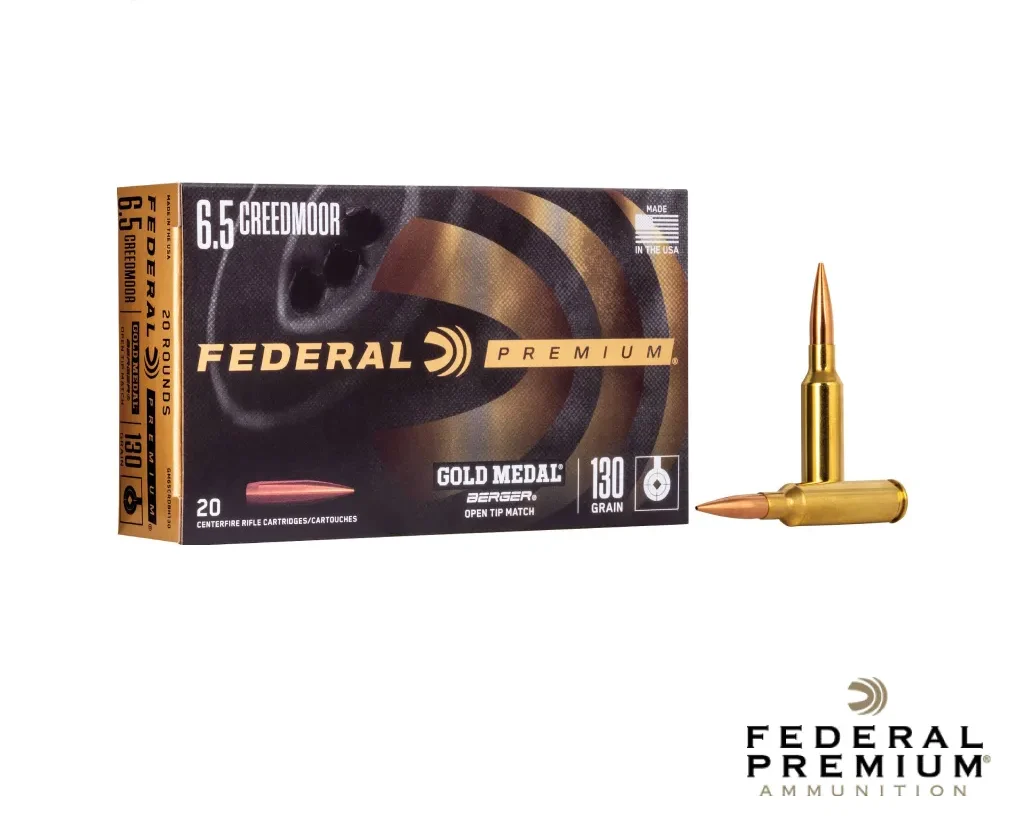 Federal Gold Medal 6.5 Creedmoor 130gr. Hybrid Open Tip Match (20rds & 200rds)