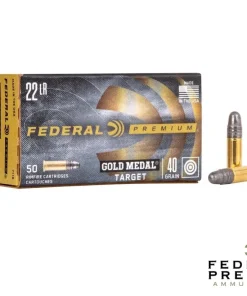Federal Gold Medal Target .22LR 40gr. Solid (50rds & 500rds)