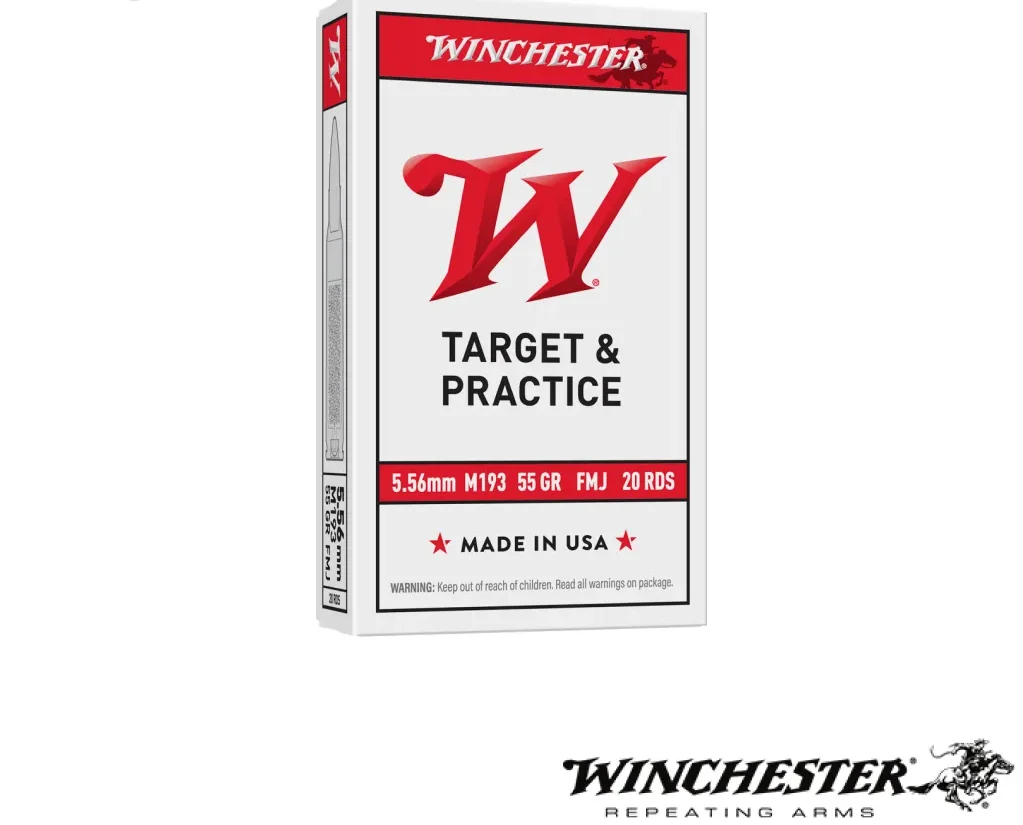 Winchester 5.56 NATO 55gr. FMJ (20rds, 500rds & 1000rds)
