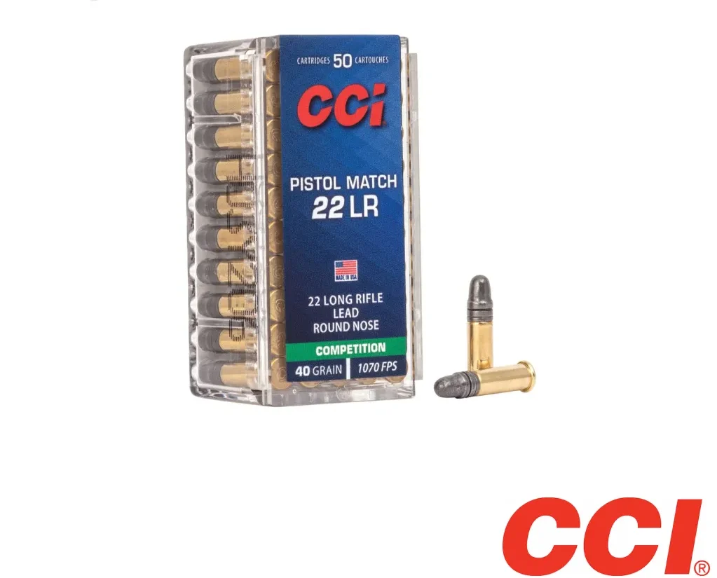 CCI Competition Pistol Match .22LR 40gr. LRN (50rds & 500rds)