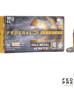 Federal Gold Medal HV Match .22LR 40gr. Solid 500rds